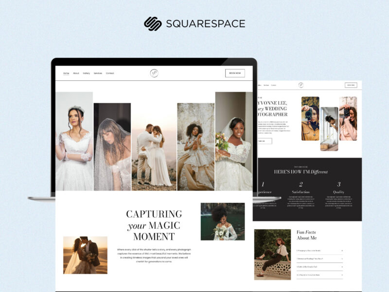 Yvonne - Squarespace Website Template for Photographers