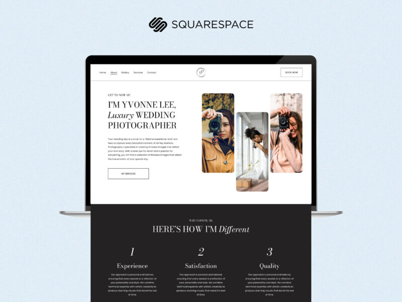 Yvonne - Squarespace Website Template for Photographers