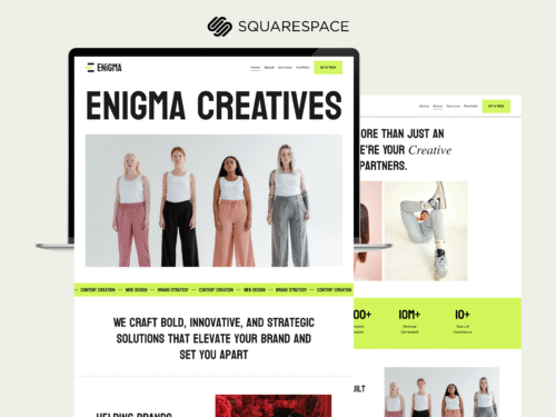 Enigma Creatives — A Bold & Modern Squarespace Template for Creative Entrepreneurs and Service-Based Businesses