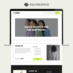 Enigma Creatives — A Bold & Modern Squarespace Template for Creative Entrepreneurs and Service-Based Businesses
