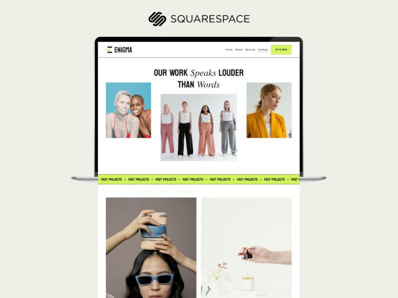 Enigma Creatives — A Bold & Modern Squarespace Template for Creative Entrepreneurs and Service-Based Businesses