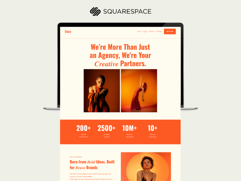 Clara Creatives - Squarespace template