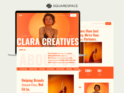 Clara Creatives - Squarespace template