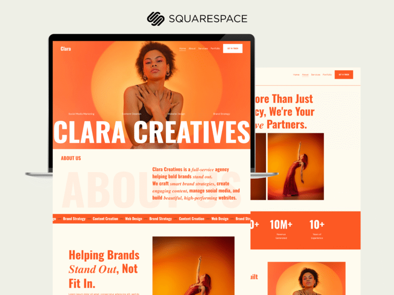 Clara Creatives - Squarespace template