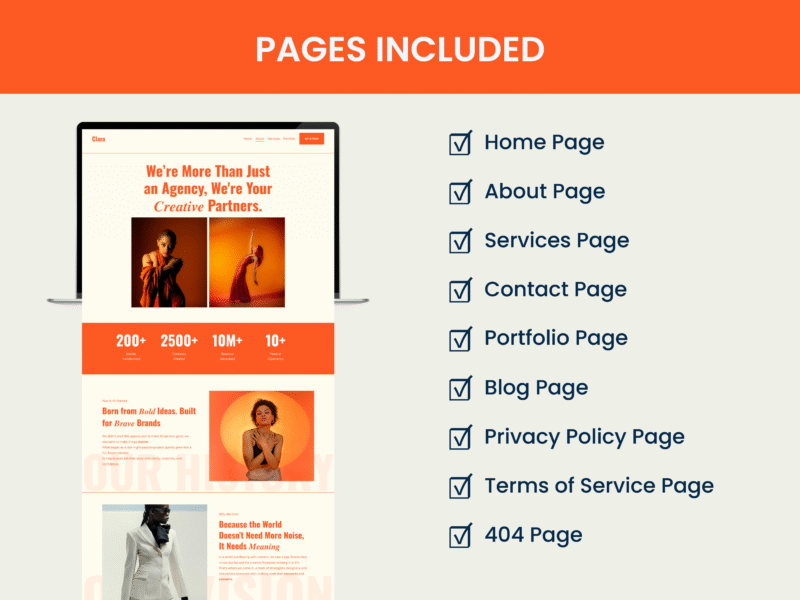 Clara Creatives - Squarespace template
