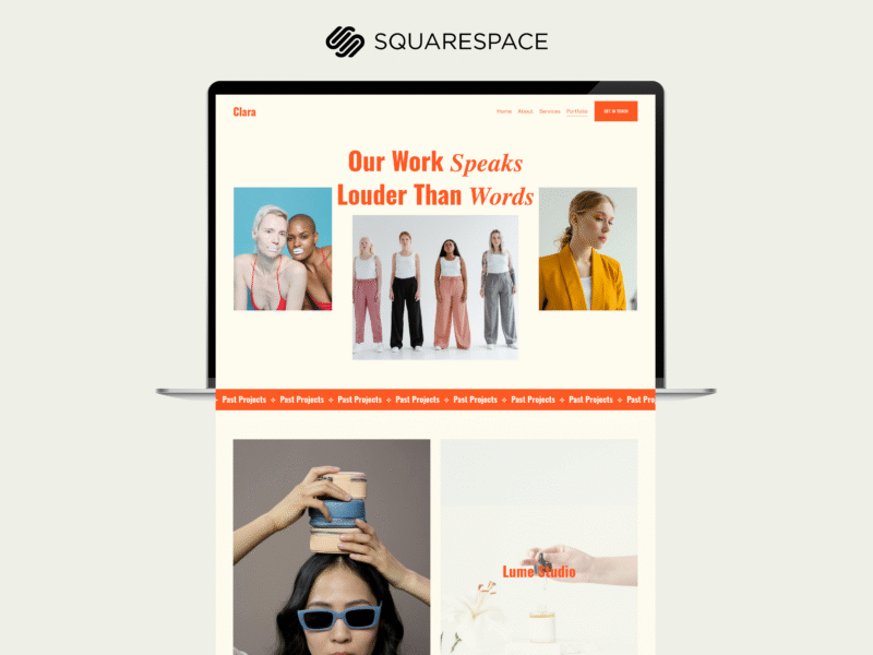 Clara Creatives - Squarespace template