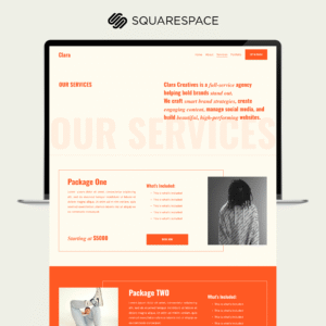 Clara Creatives - Squarespace template